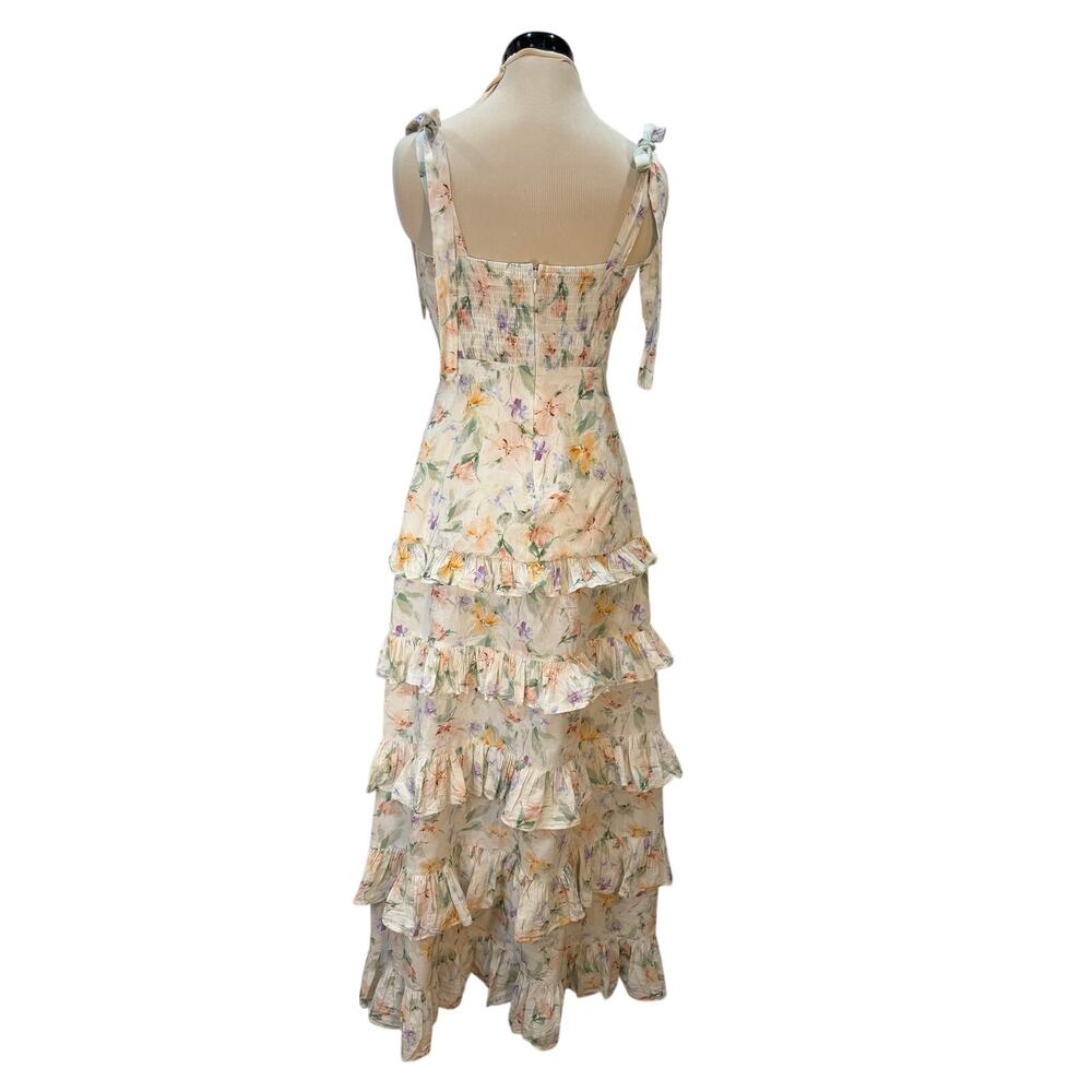 Mable Floral Tiered Ruffle Maxi | Wedding Guest | Garden Party | Bridal | Size S - Picture 4 of 8